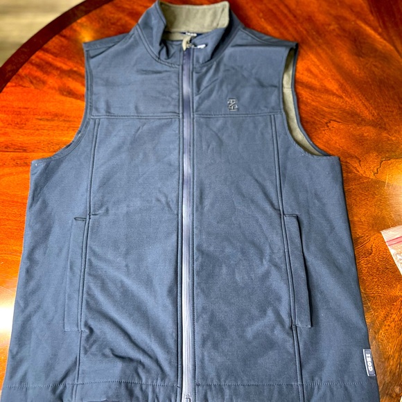 Izod Other - 🤩 NEW LISTING! Izod Vest Navy Blue Fleece Lined Full Zip Casual Sleeveless Men M